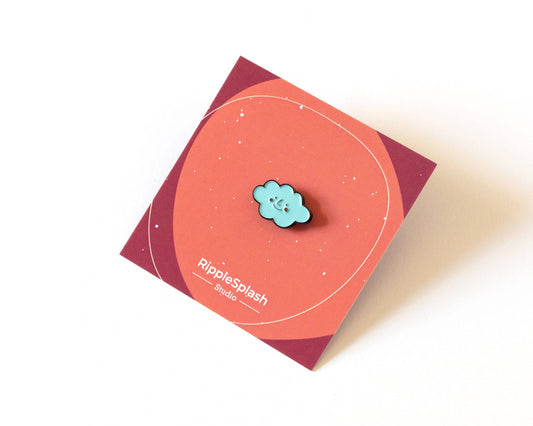 RippleSplash Studio - Smiley Cloud Enamel Pin