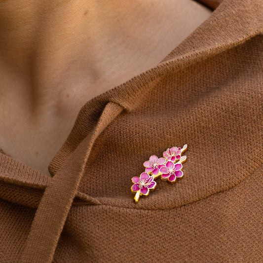 Happily Plants - Japanese Cherry Blossom Hard Enamel Pin