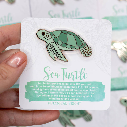 Botanical Bright - Sea Turtle Enamel Pin