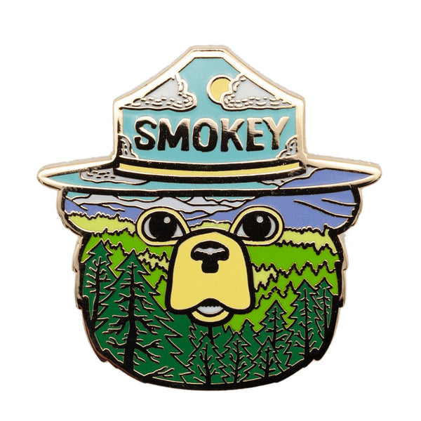 Smokey Bear Forest Pin