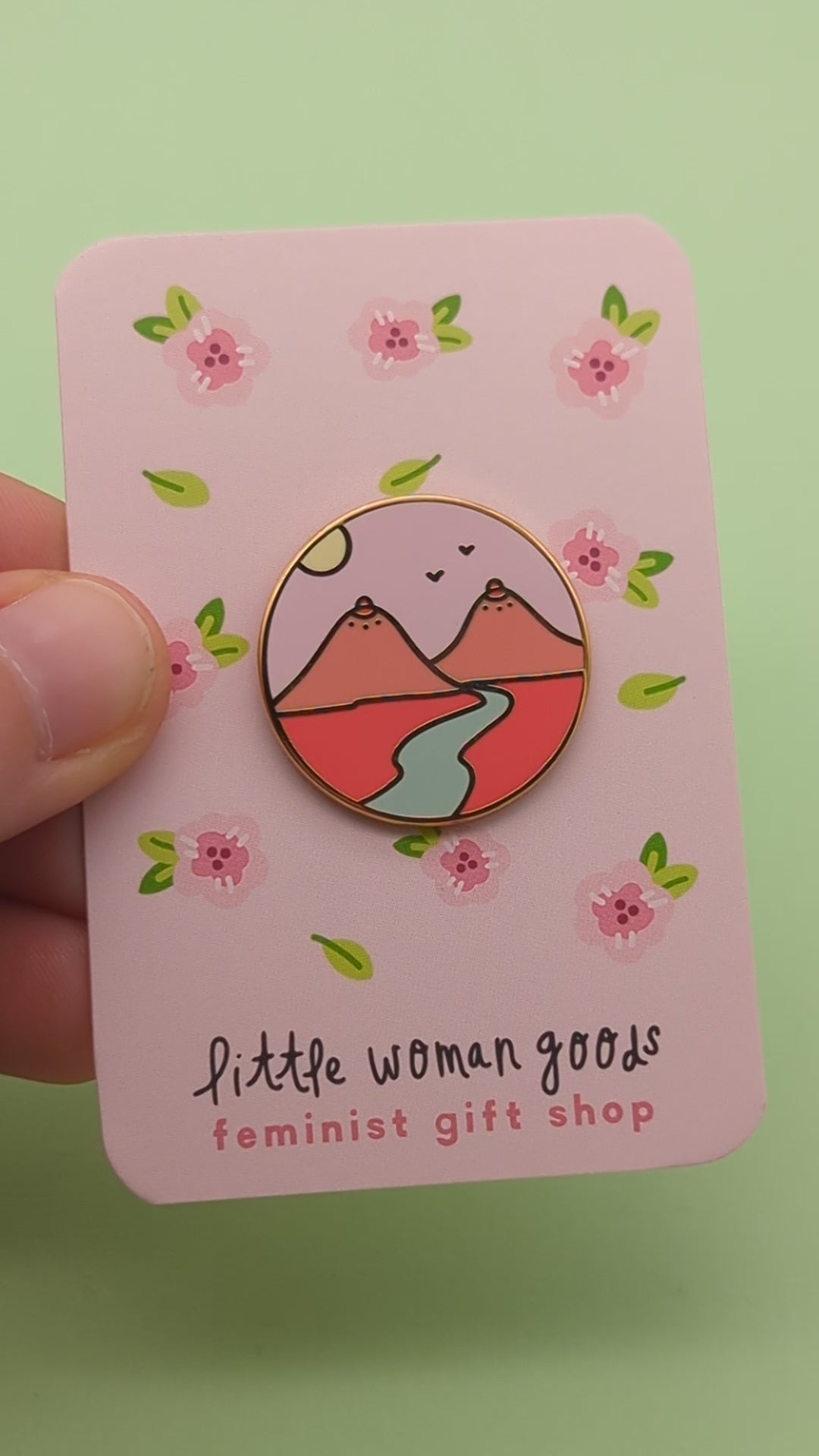 Boob Mountains Enamel Pin Video