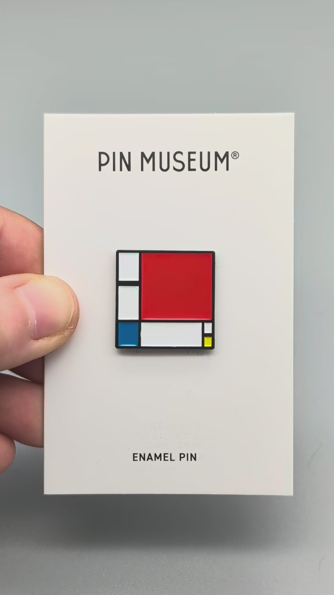 Composition art enamel pin video