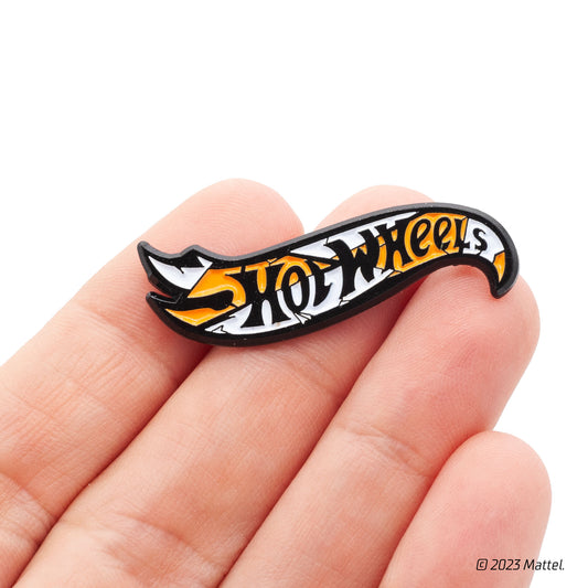 Hot Wheels™ Logo Pin, Orange and Black
