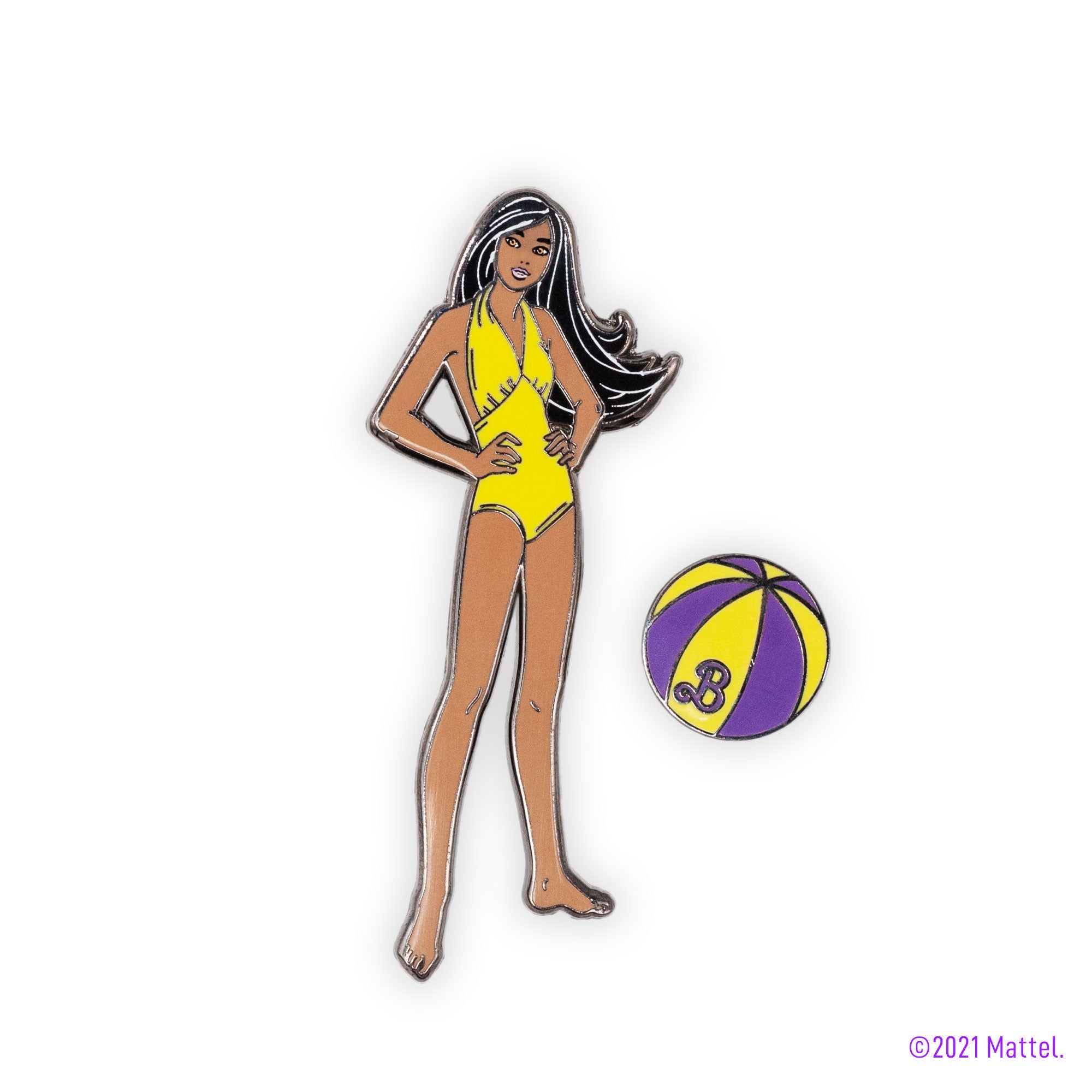 Malibu Christie™ with Beach Ball Enamel Pin Set
