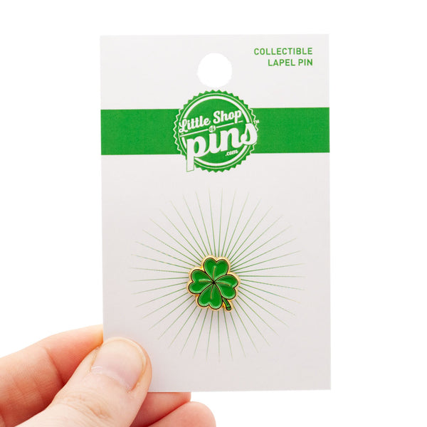 Four leaf clover lapel pin online