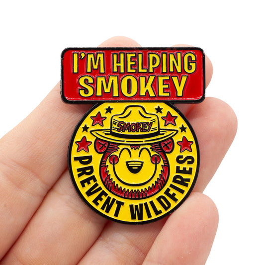 I'm Helping Smokey Enamel Pin