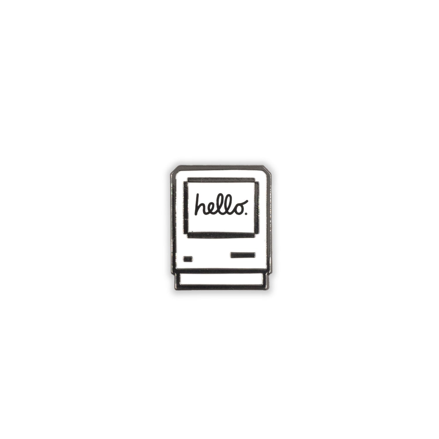 Personal computer icon with a "hello" script inside.